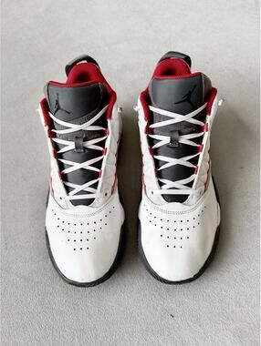 size 10 jordan jump mans stay loyal white university red (Gs)